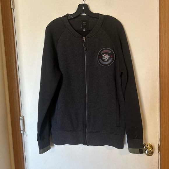 Insight Dark Gray Zip-Up Jacket Medium - Picture 2 of 12